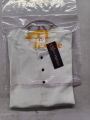 White High Quality 3 Button Henley Full Sleeve T-shirt For Mens by HY Textile. 