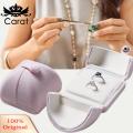 Carat Velvet Ring Box Vintage Double Opening Ring Box for Wedding Engagement. 