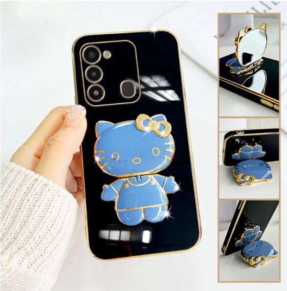 Tecno%20spark%208c%20Back%20Cover%20Hello%20Kitty%20Mirror%20Folding%20Bracket%20Luxury%206D%20Plating%20Case%20Soft%20Silicone%20Case%20-%20Mirror%20Hello%20Kitty%20Back%20Cover%20-%20Girls%20Back%20Cover%20-%20Image%203