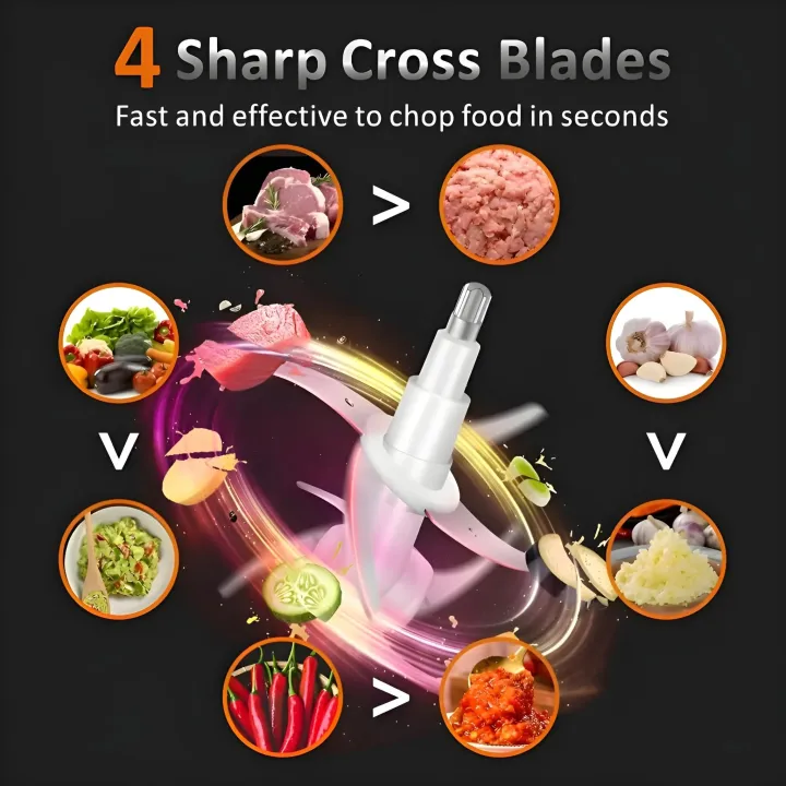 RAF%20Electric%20Food%20Chopper%203.0L%20Stainless%20Steel%20Bowl,%20Powerful%20Meat%20&%20Vegetable%20Grinder,%203-Speed%20Electric%20Chopper%20Machine%20-%20Image%203