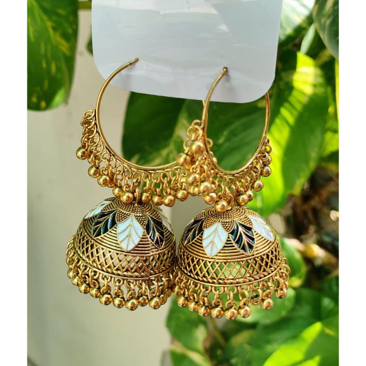 Hoop Golden sale Jhumka Earrings