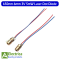 2 pcs 650nm 6mm 3V 5mW Laser Dot Diode Laser Diode for Arduino DIY STEM Projects Laser Head Diode Dot Module by Electrica. 