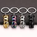 【HOT】 New Creative Zinc Alloy Violent Bear Keychains Exquisite Cute Car Key Ornaments Bag Pendant Cartoon Key Chains Jewelry Gift. 