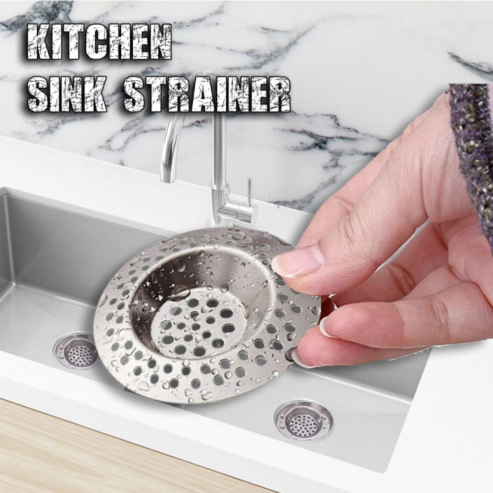 Kitchen Sink Strainer Stainless Steel Sink Filter Food Slag Filter Bath Basin Drain Filter Portable Waste Collector Bathroom Water Strainer