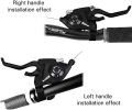 Shimano V-Brake Set, Brake/Shift Lever with Brake Cable, 7 Speed Gears Brake Combination with Gear Indicator for V-Brake, Black (L3 × R7 Gears) Shimano Gear Shifter. 