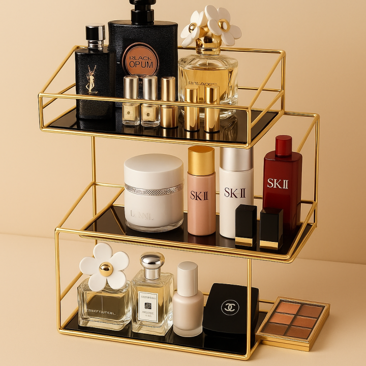 Makeup On Racks Cosmetics Storage Rack Make-up Organizer Different Layers With shelfs ...