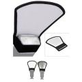Flash Diffuser Universal Silver & White 2 In 1 Bounce Reflector. 