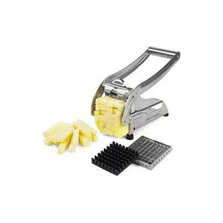 Stainless Steel Potato Chipper & Cutter - Silver