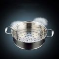 Stainless Steel Three Layers Steamer Pot With Glass Lid, Multi-Functional Soup Sauce Steamer Pots Cookware (28 cm 30cm ), 3 Tier Steamer Pot. 