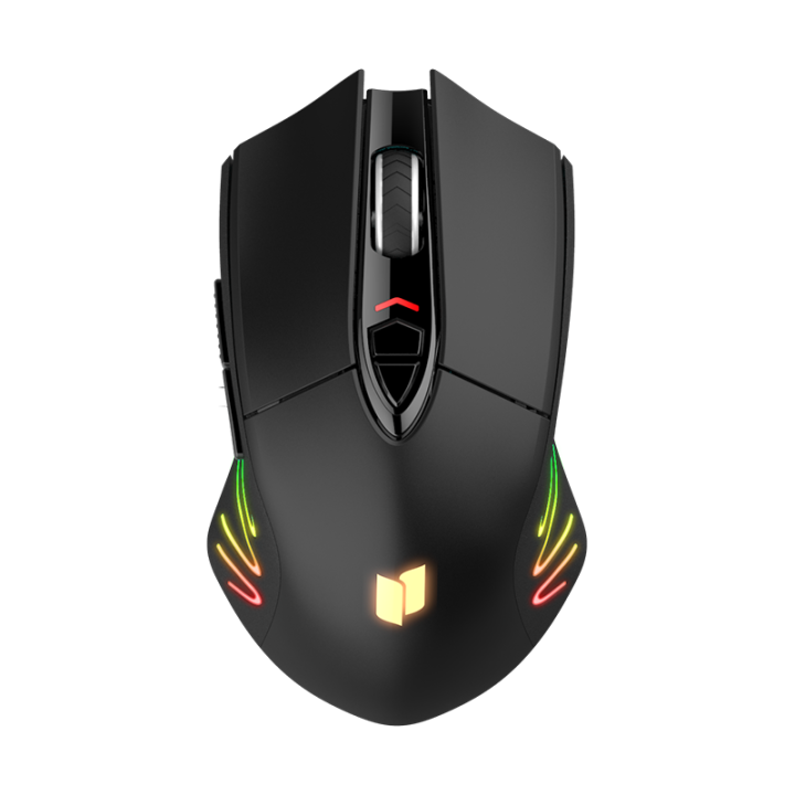 INDENA G-535 RGB 5000-DPI Rechargeable Gaming Wireless Mouse Bluetooth Support | 2.4-G Wireless With Breathable RGB Lights | Gaming Wireless Mouse