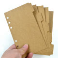 Subject Dividers Eco-friendly 6-ring Folder Index Separators. 