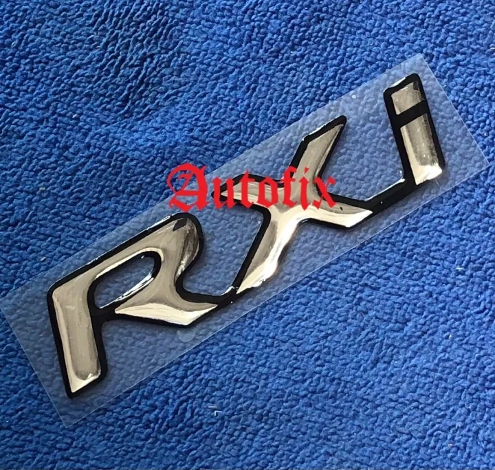 Silver Rxi Suzuki Liana RXI Rear PVC Stickers Silver n Black Color 01 PC | Daraz.pk