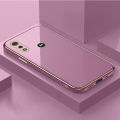 COROGI for Motorola Moto E6i Back Cover Luxury 6D Plating Frame Square Shiny Cases Camera Lens Protection Soft Silicone Protective Phone Case for Girl Boy. 