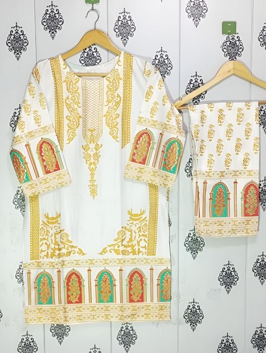 Smar's%20Fashion%20Trendy%20%20stitched%203D%20print%20%202pc%20Dress%20for%20Women%20-%20Image%208