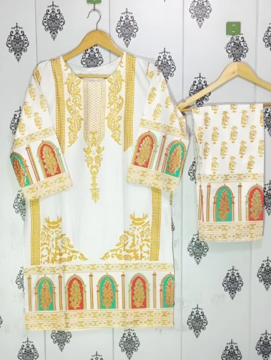 Smar's%20Fashion%20Trendy%20%20stitched%203D%20print%20%202pc%20Dress%20for%20Women%20-%20Image%208