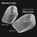 2PCS Invisible Height Increase Insoles Silicone Gel Heel Lifting Inserts Transparent Foot Care Protector Elastic Shoe Insert 3CM. 