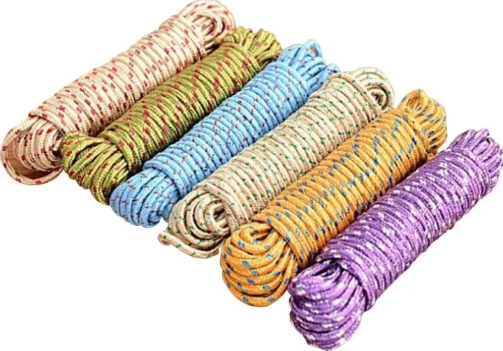 Clothing Line Rope 20M Heavy Duty Laundry Drying Clothesline Rope Portable Travel Nylon ...