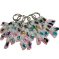 1 x 5 bottle Glitter Flake Key chain for girls keychains with glitter bottle. 
