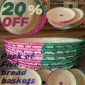 Pack of Five/Set of 5 Traditional handmade chaabi for roti/bread basket. 