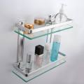 2-Tier Aluminum Bathroom Wall Mounted Glass Shelf rating. 