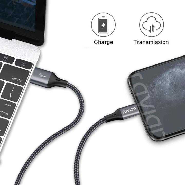 Charger Cable, RAVIAD [3M] iPhone Charger Lead Nylon Braided Lightning Cable Fast Charging Cable