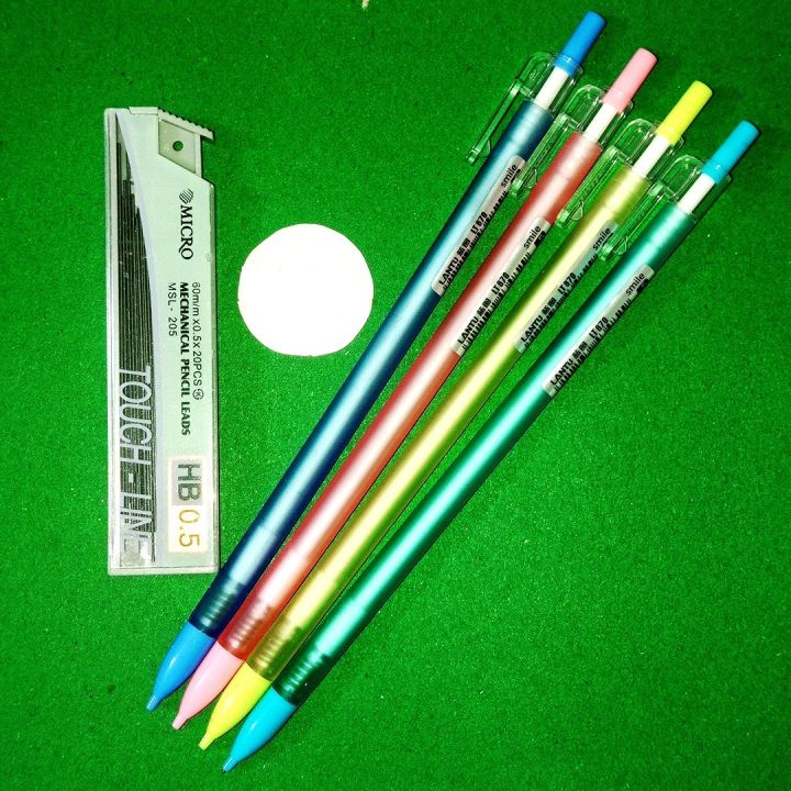 Mechanical Pencil Set of 4 Pencils / 0.5mm Mechanical Pen / Clutch Pencils