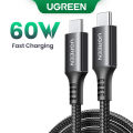 【60W】UGREEN USB C to USB C Cable PD 60W Type C Charger Cord Fast Charging for Samsung Galaxy S25 S24 Note 20 Ultra Plus A55 Pixel Pro. 