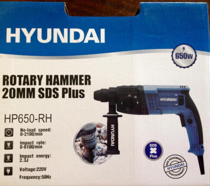 HYUNDAI Rotary Hammer Hilti Drill Machine 20mm 650W SDS Plus HP650-RH