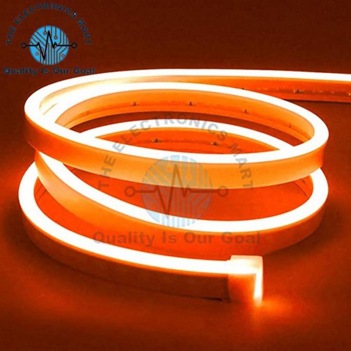 1 Meter DC 12V Orange Neon Flexible Strip Light Rope Light Waterproof For Indoor Outdoor Decoration In Pakistan