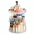 Original Good Quality 360 Degree Rotating Makeup Storage Rack Height Adjustable Cosmetics Organizer Assembly Skin Care Holder Bathroom Display Case. 