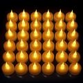 Pack of 3 Mini LED Tea Light Candle Battery Operated LED Flame less Candles. 