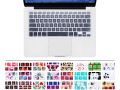 HRH Gradient Rainbow Big Font Silicone English Keyboard Cover Keypad Skin Protector For Macbook Pro Retina 13 15 17 Before 2016. 