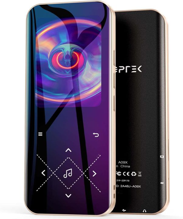 MP3 Player with Bluetooth 5.3, AGPTEK A19X 2.4" Curved Screen Portable Music Player with Speaker Lossless Sound with FM Radio, Voice Recorder, Built in 32GB, Supports up to 128GB, Black