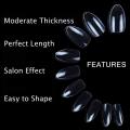 WANTER 100Pcs Fake Nails For Girls, With 3 Nails Glue Sheet, Square Almond Oval Coffin Shape Natural & Transparent Color Artificial Nails Kit Fake Nails Acrylic Nails For Girls Beautiful Nails False Nails With Nails Glue Stickers. 