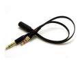 3.5mm TRRS Female to Dual 3.5mm Male Y Splitter Cable for Headset Microphone Audio Sound Conversion Gold Plated Connector for PC and Laptop. 