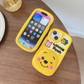 Japanese Korean Cartoon Pooh Bear for Apple 15proMax/iPhone14/13pro Silicone Phone Case Drop-Resistant. 