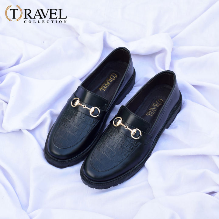 Travel Collection - Chunky Loafers Shoes - Best Quality Formal shoes for men - Black Color