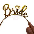 Bride Hair Band - Adjustable - Bridal Shower Hair Band - Golden Color - Headband For Girls. 