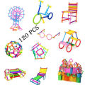 120 Pcs Set - Smart Sticks Building Blocks Toys Set for Boys Girl Kids Children - Smart Stick DIY Stick Puzzle Plastic Early Educational Block Toy. 