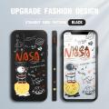 Jizetin for Huawei Y7A 2020 Case Side Design Phone Cover Graffiti NASA Astronaut Moon Cover Square Edge Pattern Liquid Silicone Trend Case. 