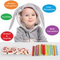 Digital Stick Montessori Teaching Aid Children Learning Math Wooden Educational Toys Mathematics Knowledge Math Toy. 
