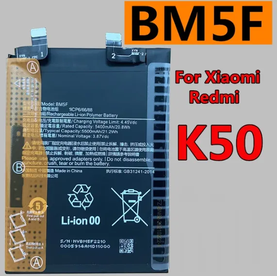 Xiaomi%20Redmi%20K50%20Battery%20Replacement%20BM5F%20Battery%20with%205500mAh%20_%20Black%20-%20Image%202