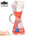 Carat Sand Timer Key Ring Portable Liquid Hourglass Keychain with Metal Car Key Ring Holder Diy Backpack Decoration Pendant Ornament Birthday Gift. 