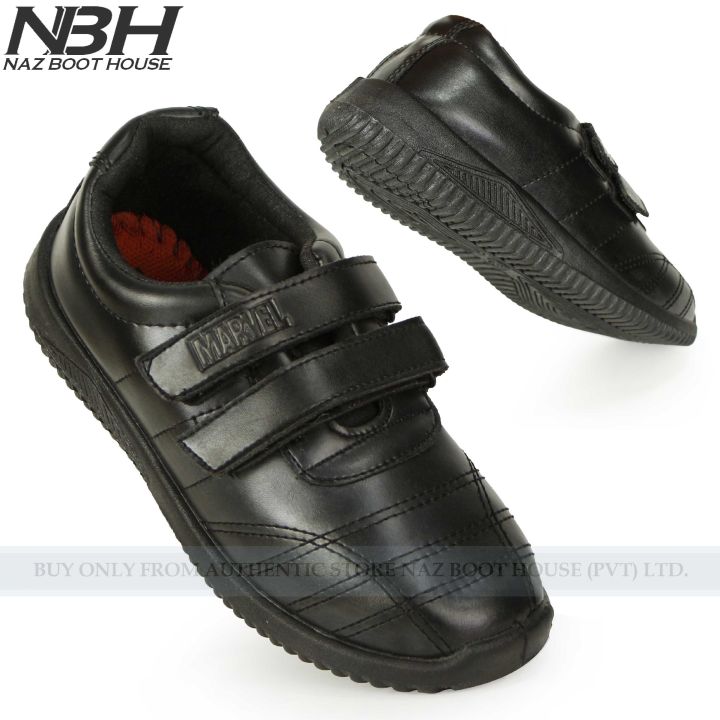 School Shoes For Boys Black and white School Joggers For Kids