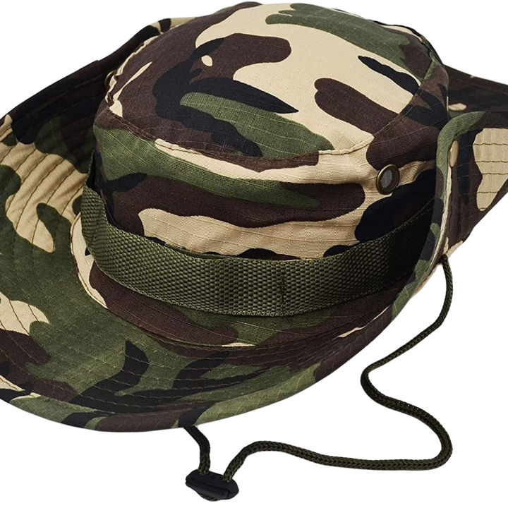 Hats for Men Unisex Round Camouflage Cap Summer Sun Hat Bucket Hat