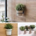 Wall Hanging Planter Ring 6 Inch, Wall Mounted Flower Pot Hangers Metal Plant Stand Hanging Bracket Basket Hooks - Heavy Duty - 2pcs. 
