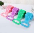 Silicone Bath Body Brush Scrubber Soft Rubbing High Quality Exfoliating Massage For Shower Cleaning Bathroom Strap Belt Back Wash Clean Scrub Magic Skin Scrubber Brush Home Remove Stains Tool Medical 70cm Flexible Loofah Friction Comfort Double Sided. 