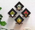 Set Of 4 in 1 Decorative Wooden Wall Art Wall Shelves For Bedroom Number of Shelves 4 Wooden Wall Shelf. 