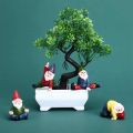 4Pcs Funny Garden Gnomes, Fairy Garden Gnome Miniature Decorations. 