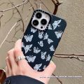 Simple Art Retro Butterfly Casetify Phone Case Compatible for iPhone 13 12 11 Pro Max IX XS MAX XR i7 8 Plus Case Shockproof Protection Bumper Silicone Flannel Soft Cover. 